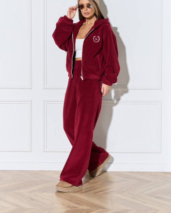 102 Спортивний костюм з поларфлісу з капюшоном з вишивкою